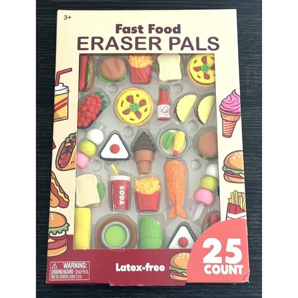 Fast Food Eraser Pals - Picture 1 of 2